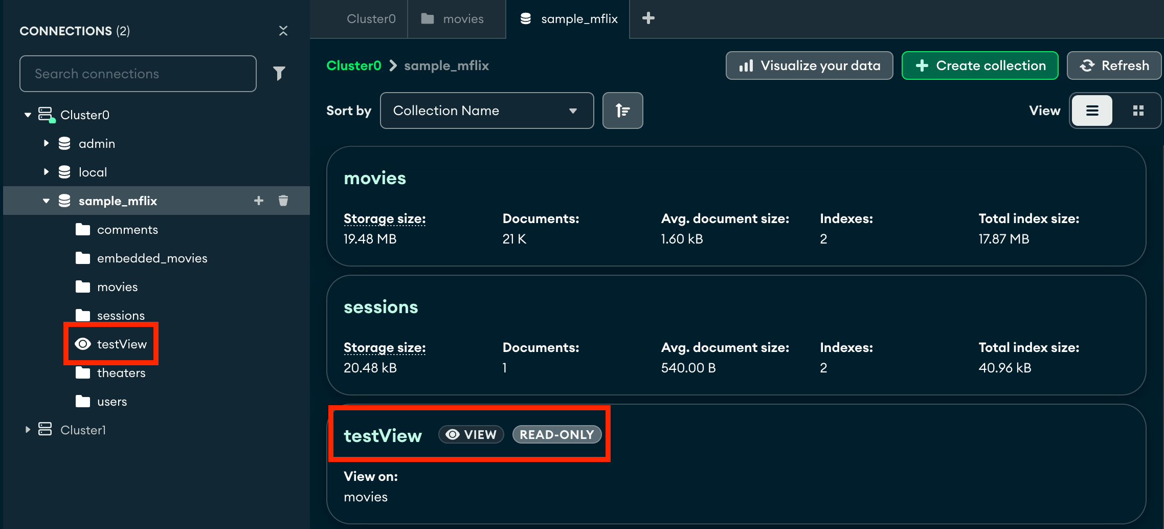 View list